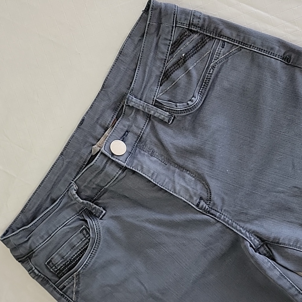 Soft Surroundings szXS Blue/Gray Embellished Jeans  BinH